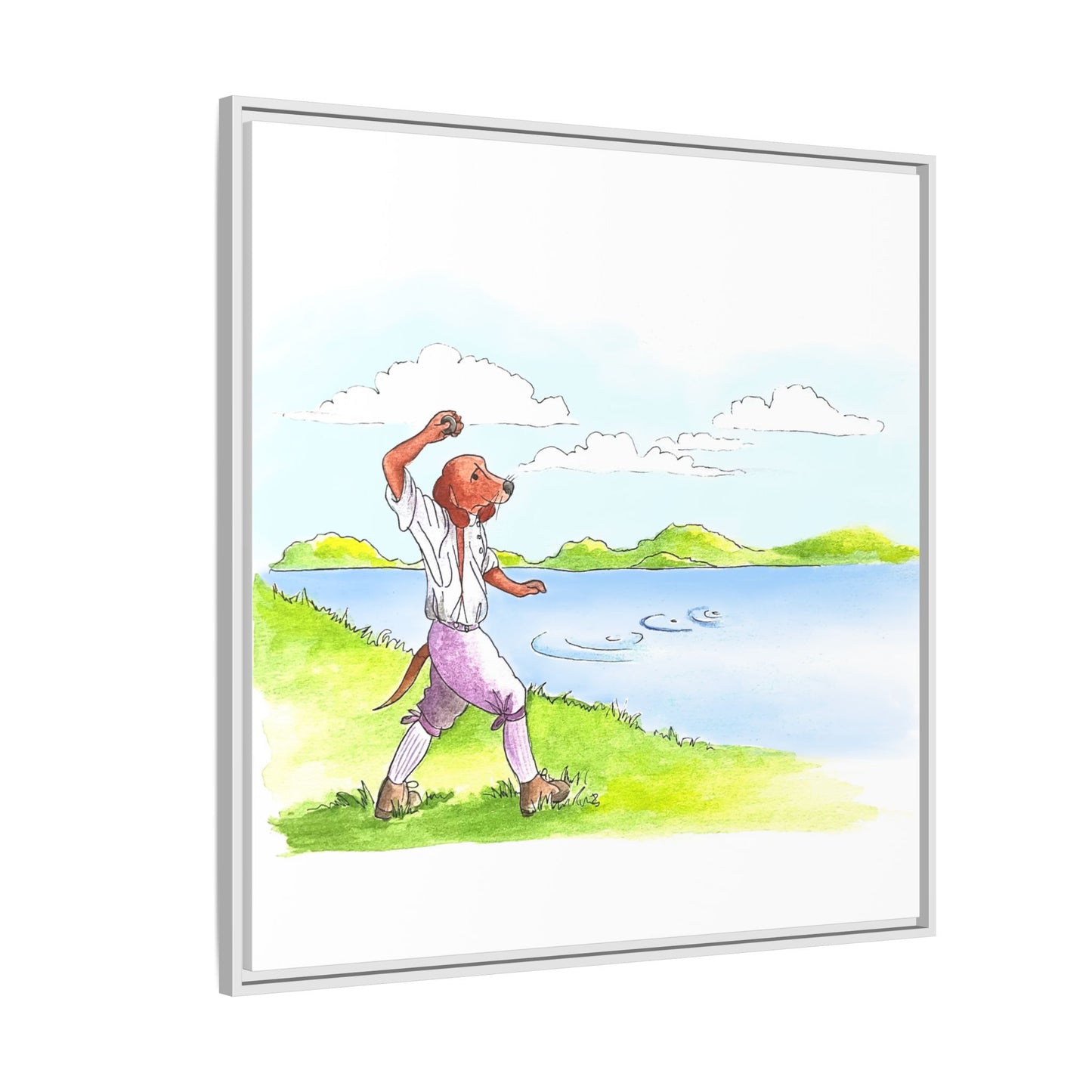 Dogi Fun Matte Canvas Framed