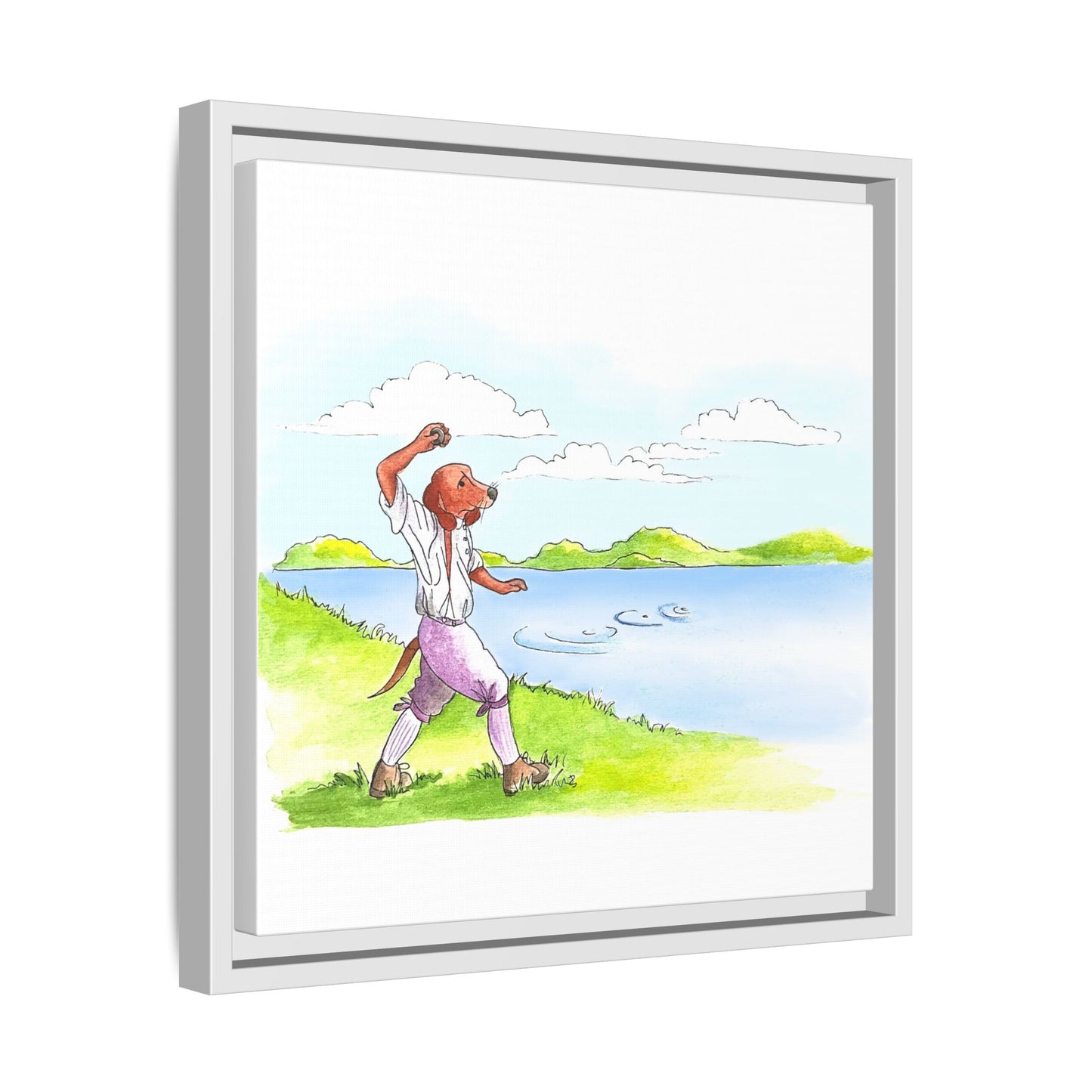 Dogi Fun Matte Canvas Framed