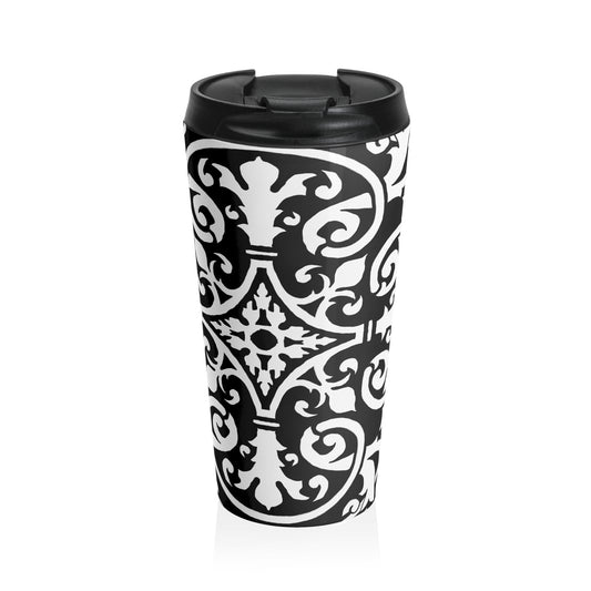 Scrollwork Stainless Steel Travel Mug "Squander your life for a purpose"