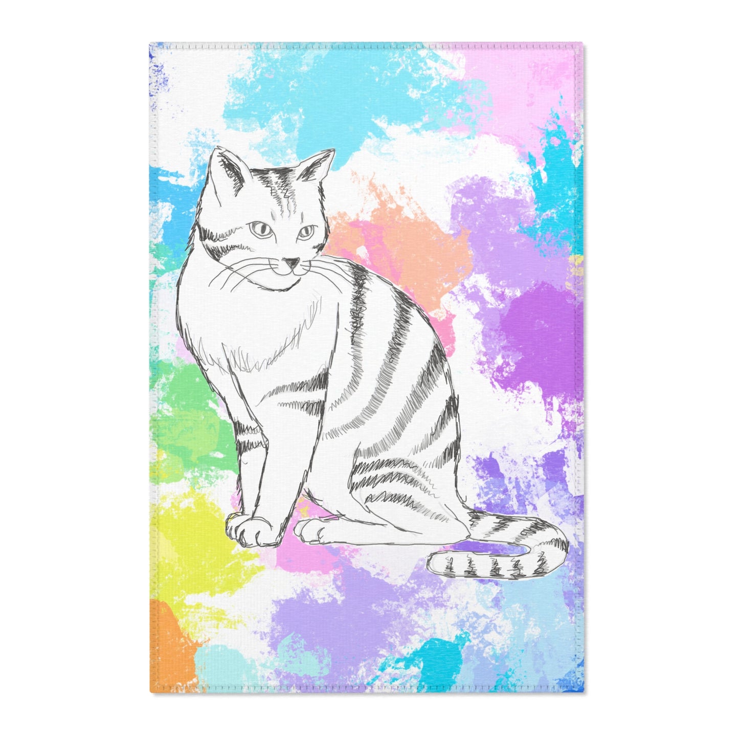 Kitty Fun Vertical Indoor Area Rugs