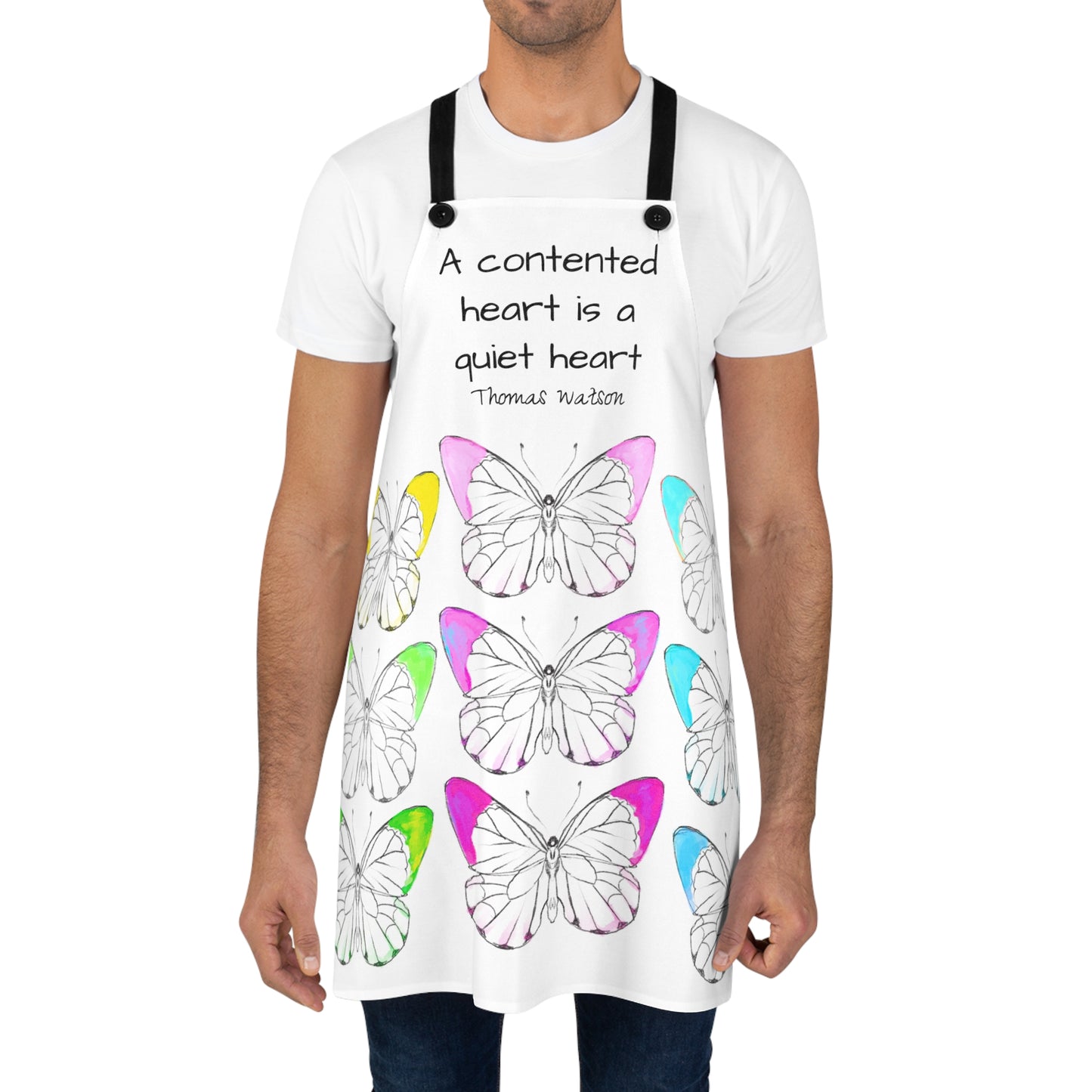 Chroma Apron A contented heart is a quiet heart- Thomas Watson