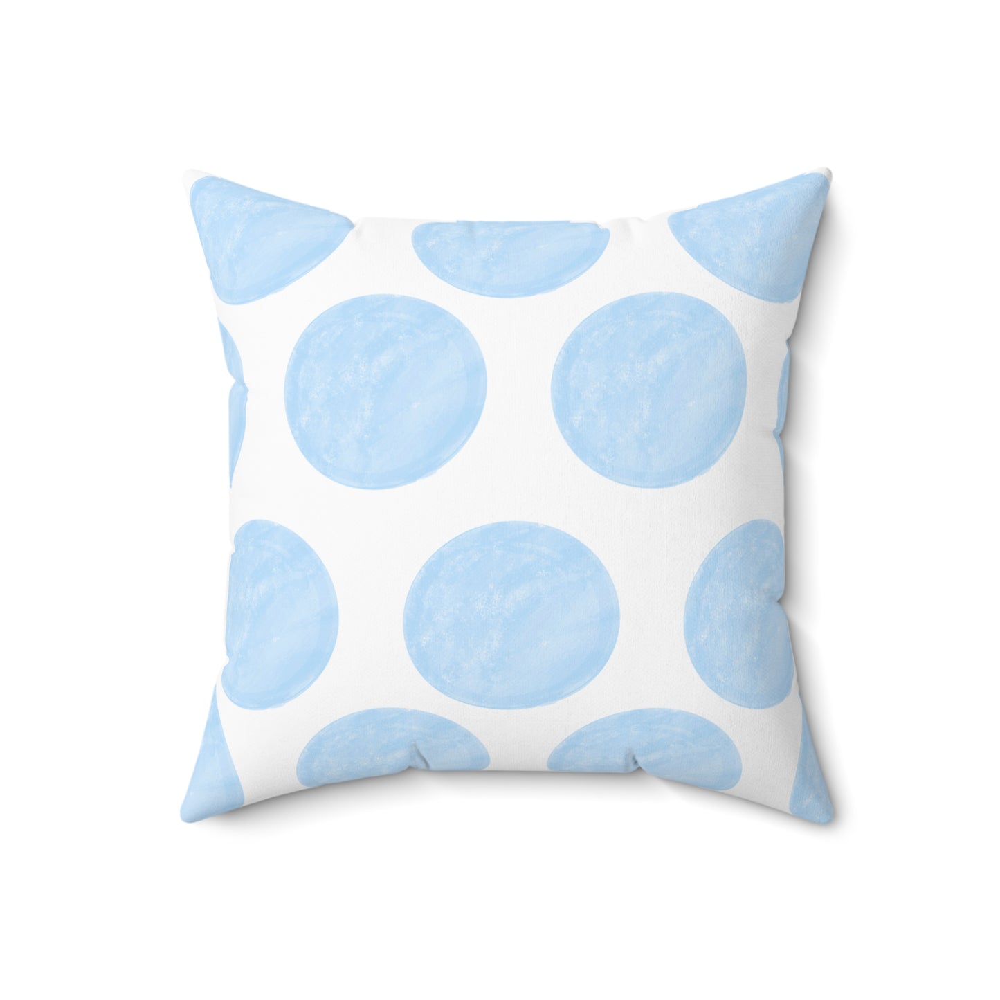 Polka Dot Palette Polyester Square Pillow light blue