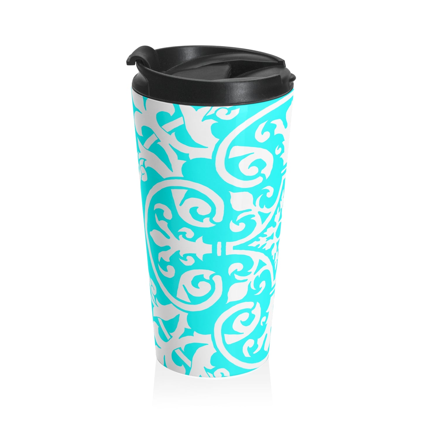 Scrollwork Stainless Steel Travel Mug "Squander your life for a purpose"