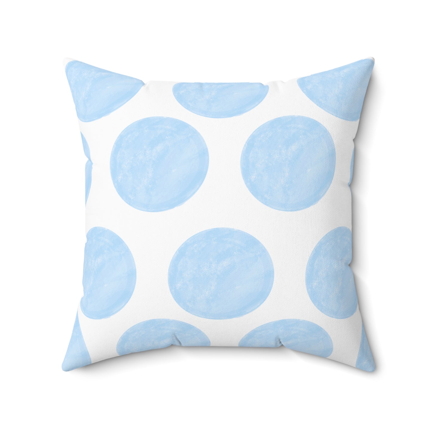 Polka Dot Palette Polyester Square Pillow light blue