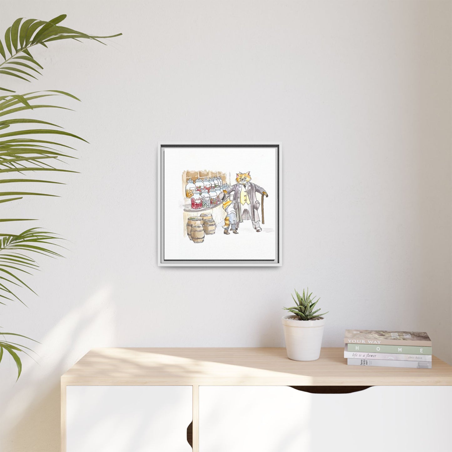 Kitty Fun Matte Canvas Framed
