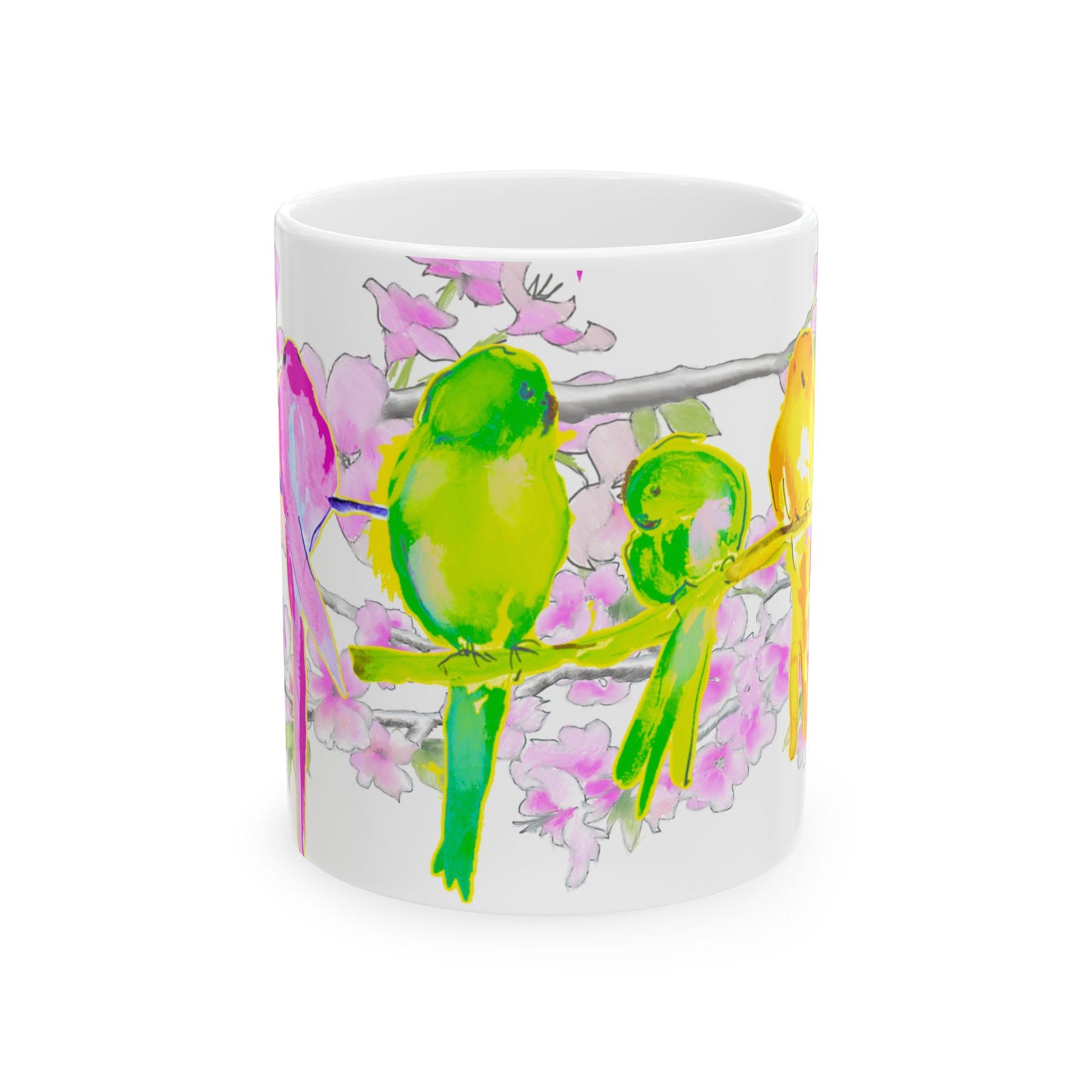 Blossoms & Birds Ceramic Mugs