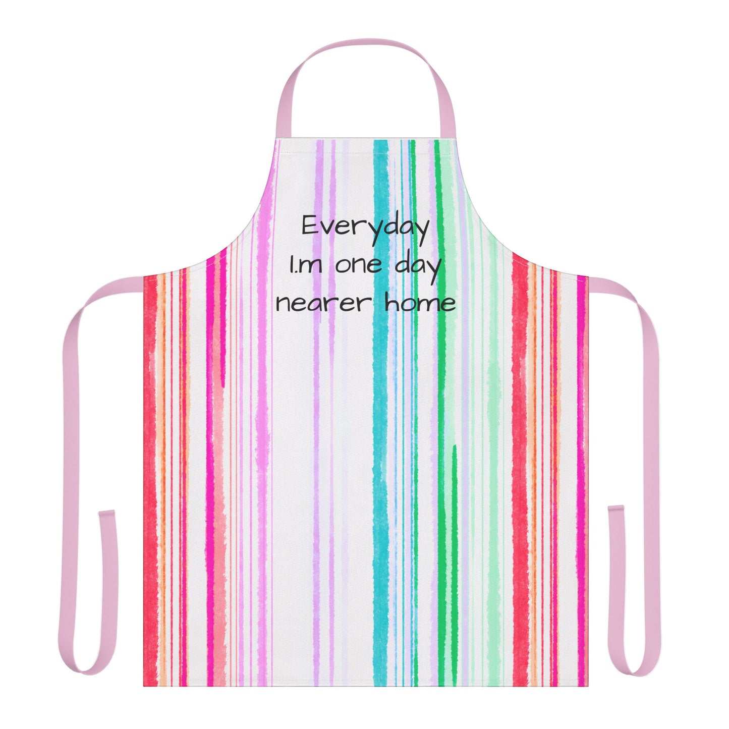 Watercolor Stripes Apron, 5-Color Straps Our Hearts our restless