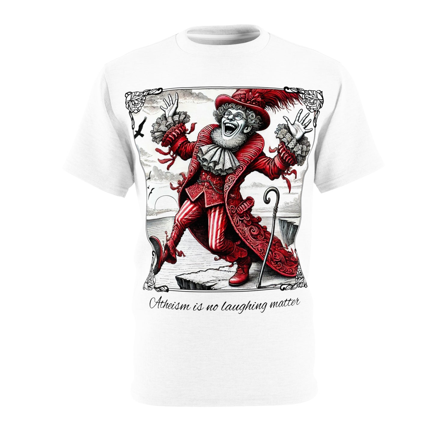 Guys Inspirational Atheism is no laughing matter T-Shirt