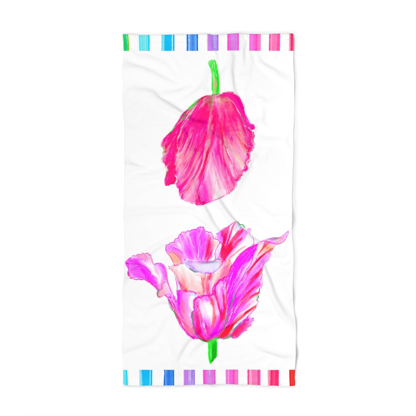 Tulip Love Beach or Bath Towel
