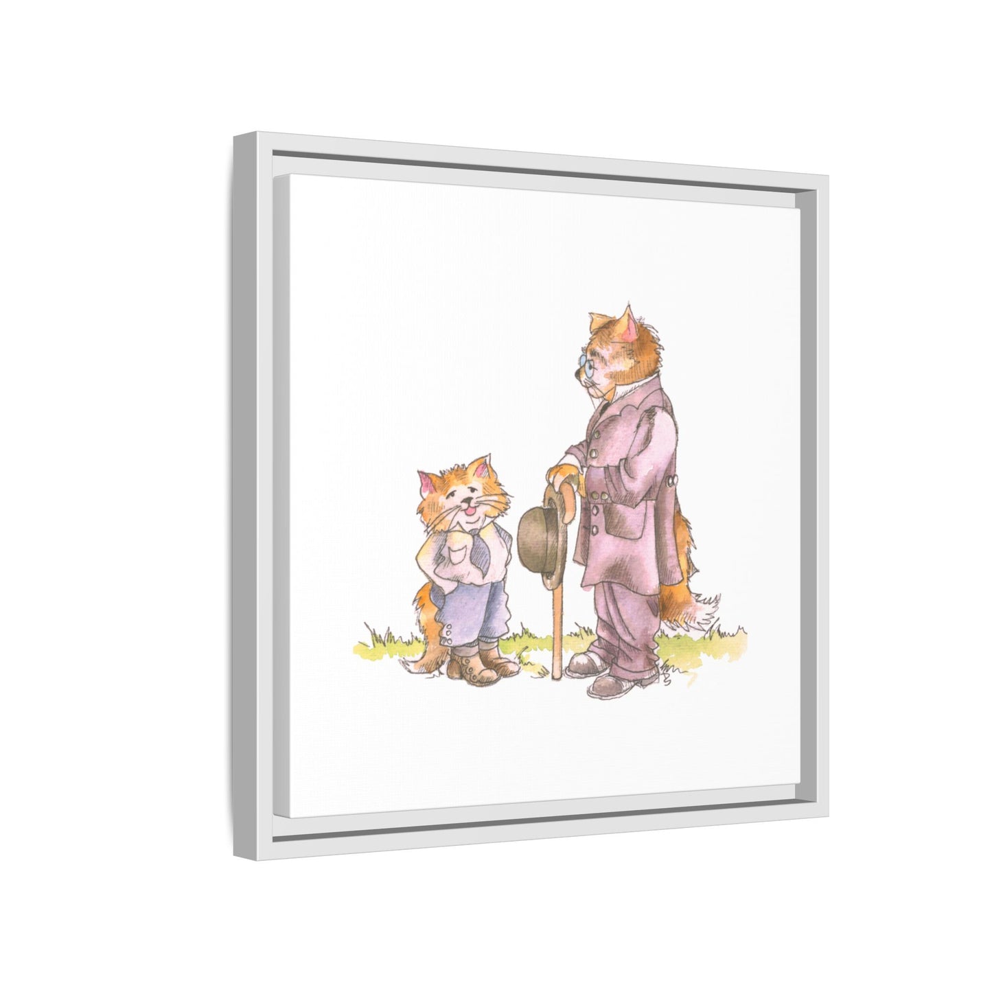 Kitty Fun Matte Canvas Framed