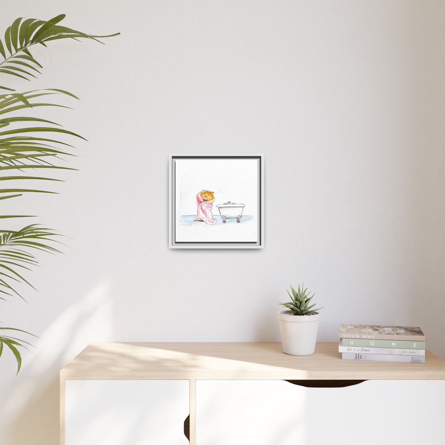 Kitty Fun Matte Canvas Framed