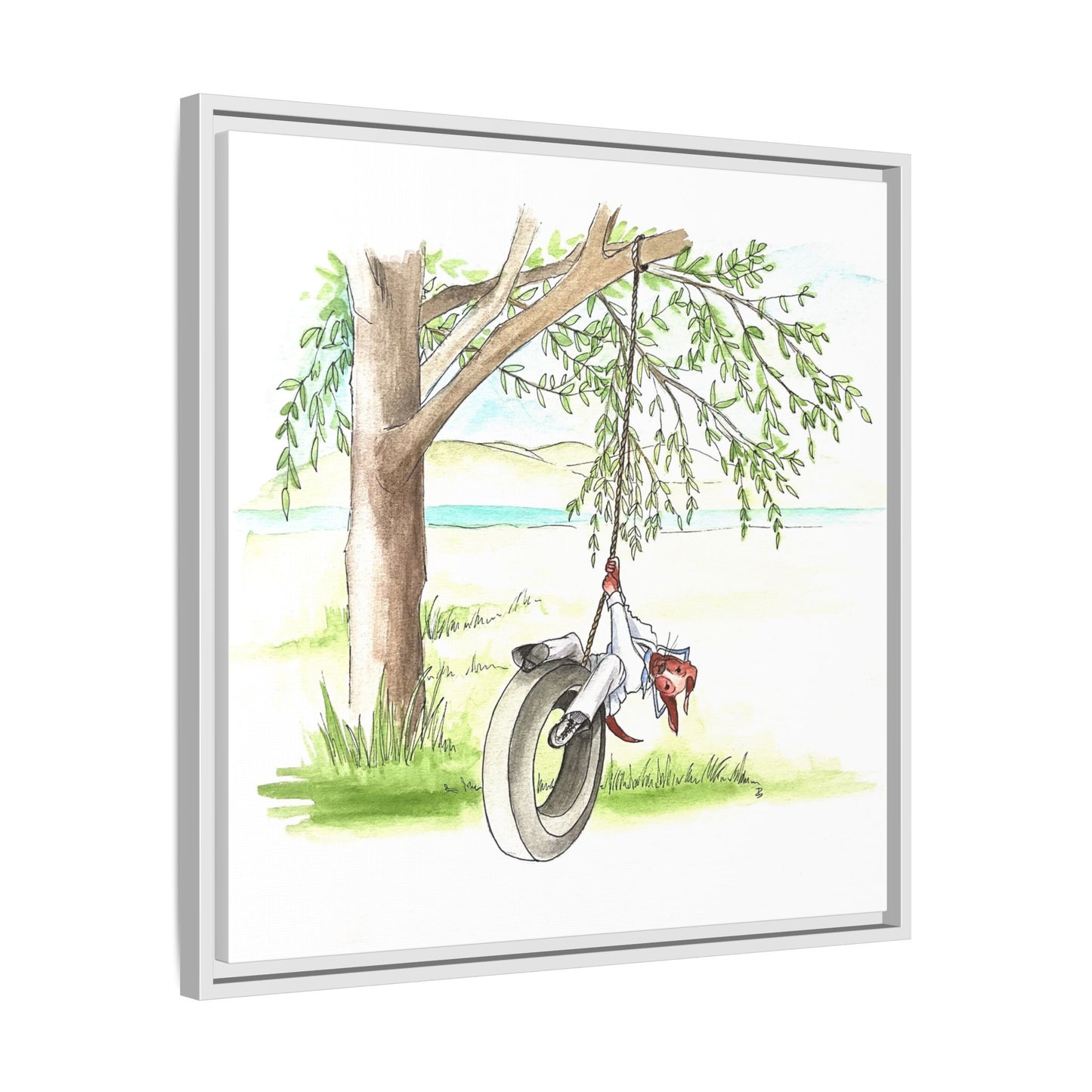 Dogi Fun Matte Canvas Framed