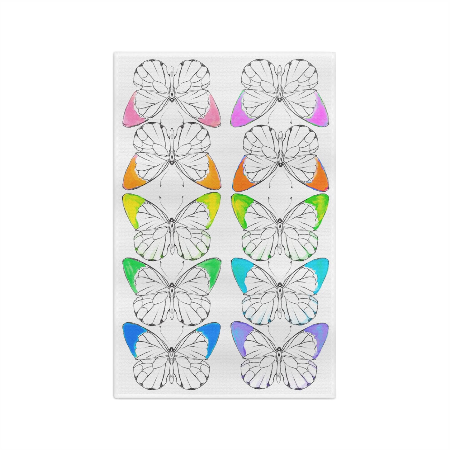 Dish Towels Microfiber Rainbow Butterflies