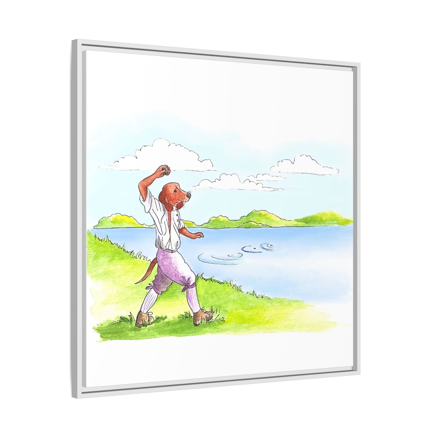Dogi Fun Matte Canvas Framed
