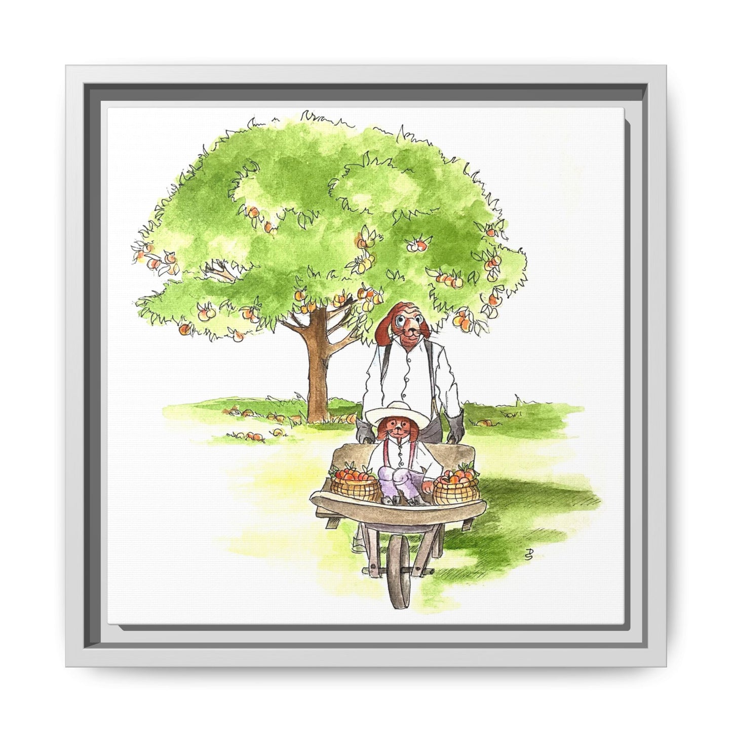 Dogi Fun Matte Canvas Framed