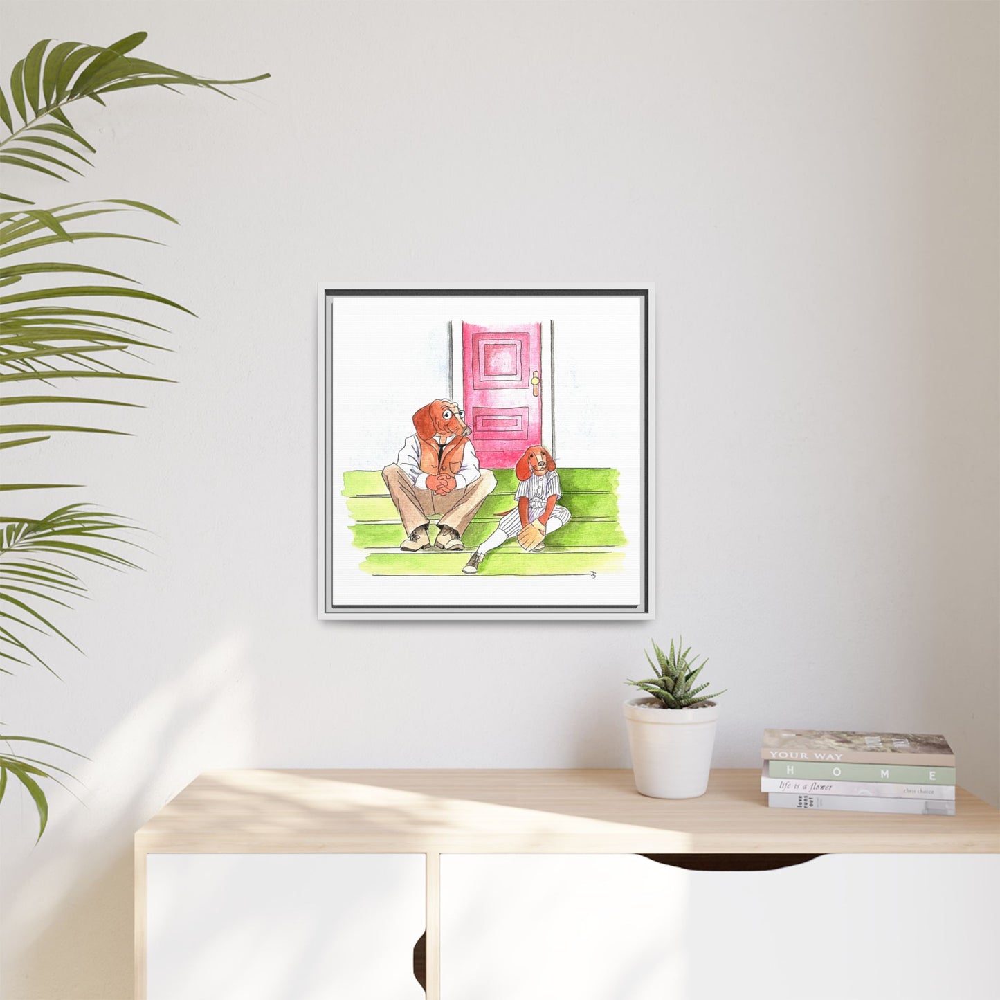 Dogi Fun Matte Canvas Framed