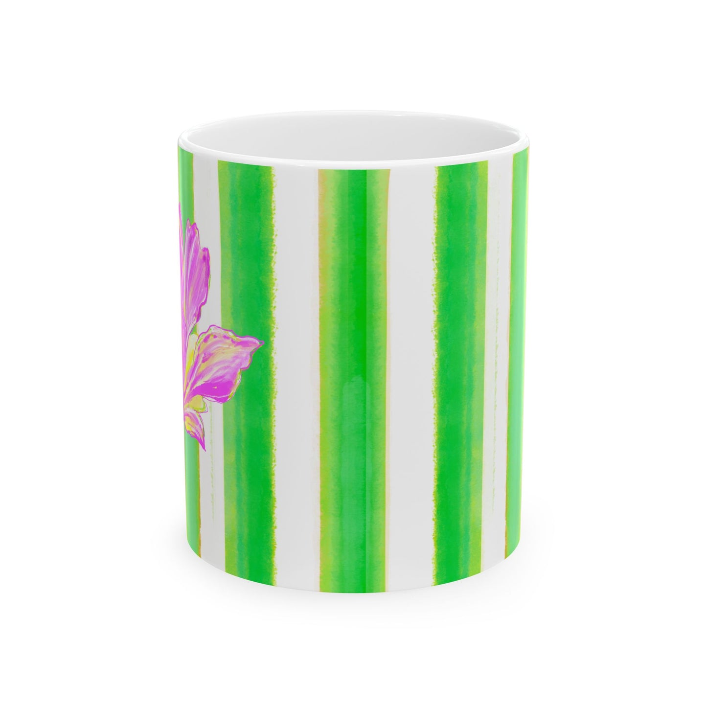 Dancing Tulips Mug Green Pink