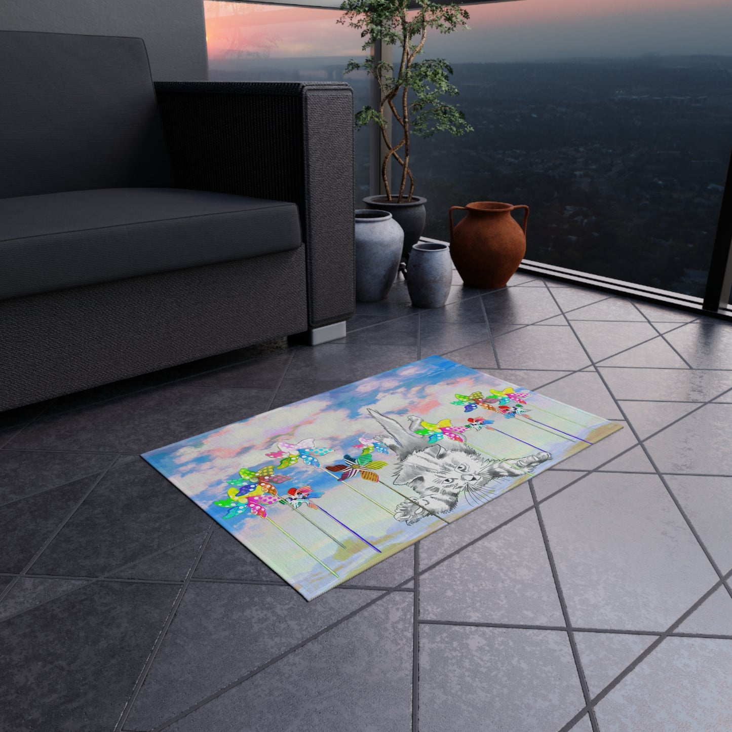 Pinwheels Indoor/Outdoor Rug