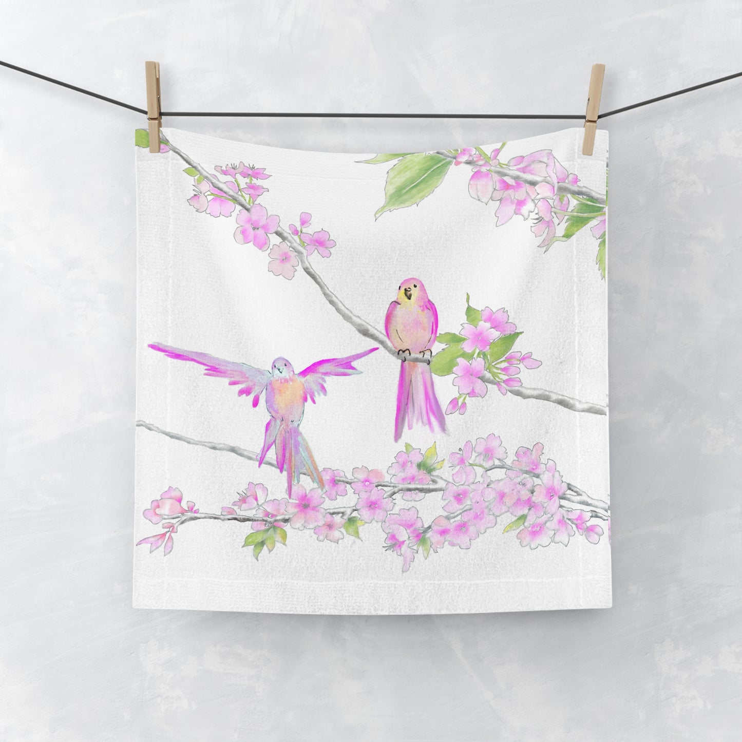 Cherry Chirp Face Towel