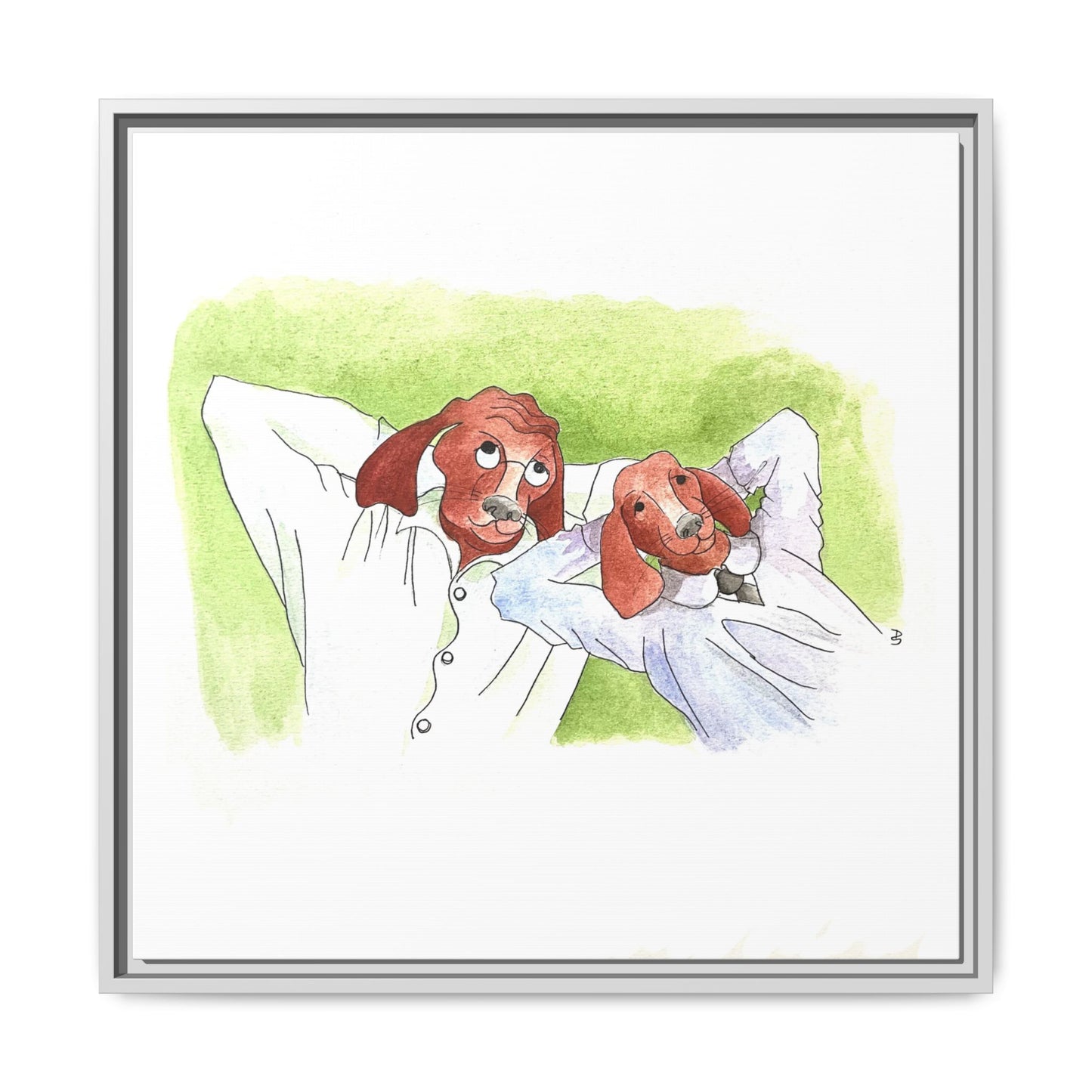 Dogi Fun Matte Canvas Framed