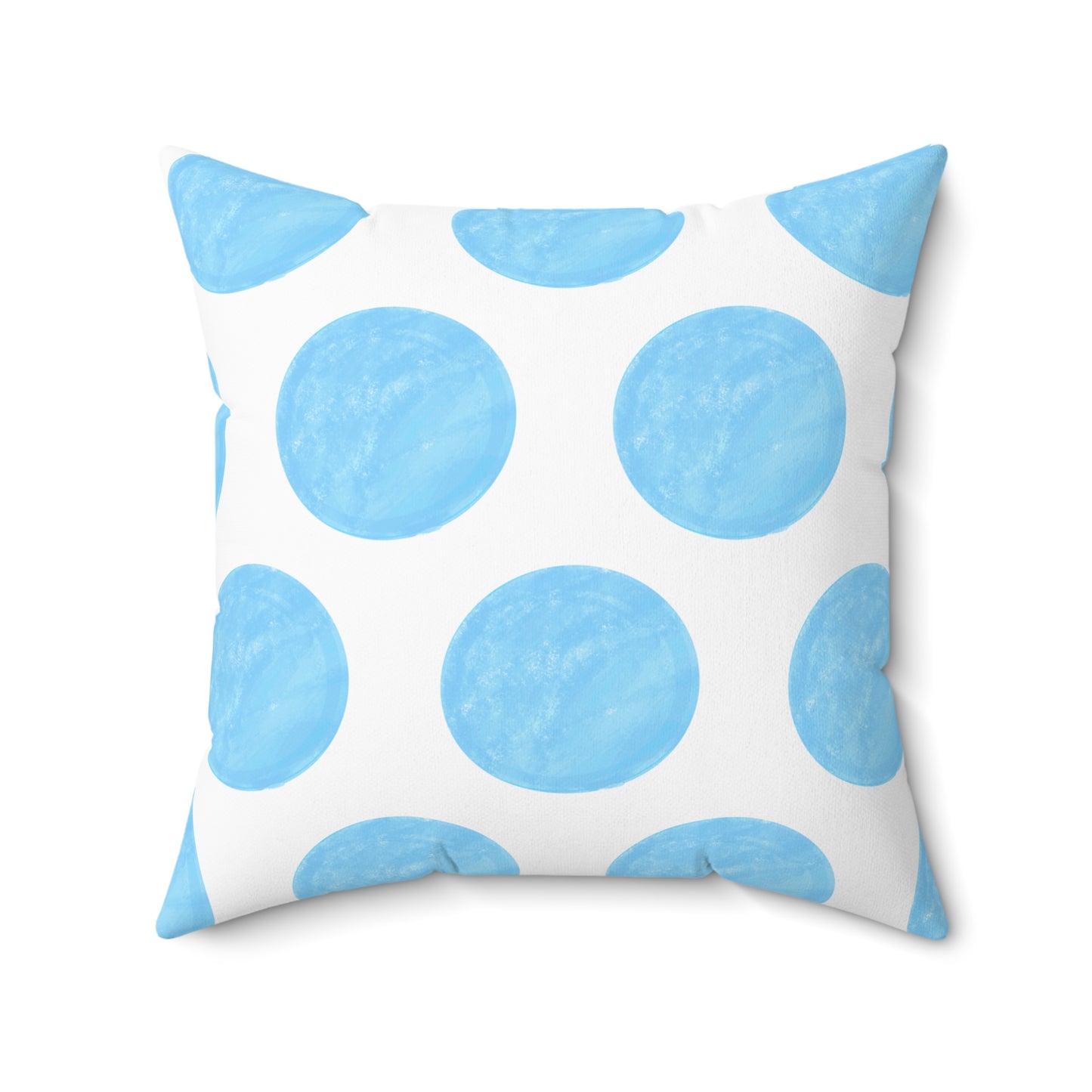 Polka Dot Palette Polyester Square Pillow light blue