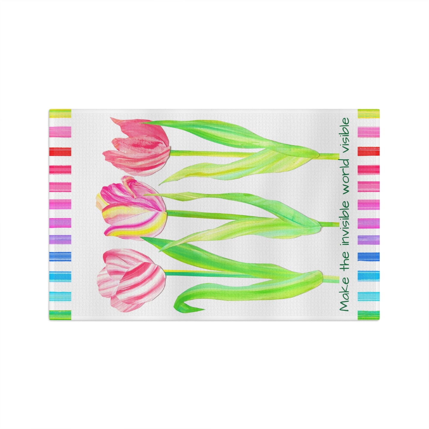 Vibrant Tulip Microfiber Tea Towel Make the invisible world visible