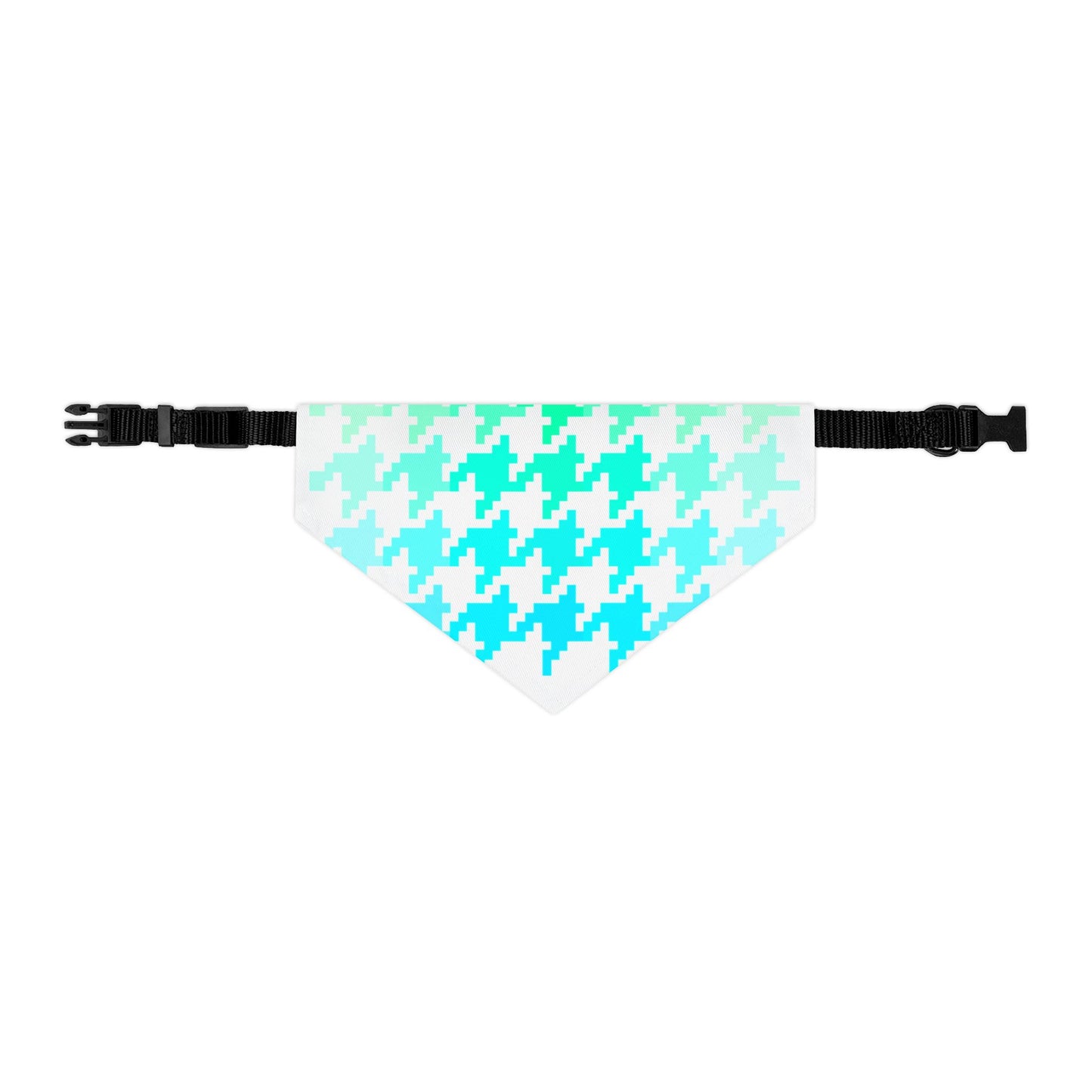 Pet Bandana Aqua Houndstooth Fun