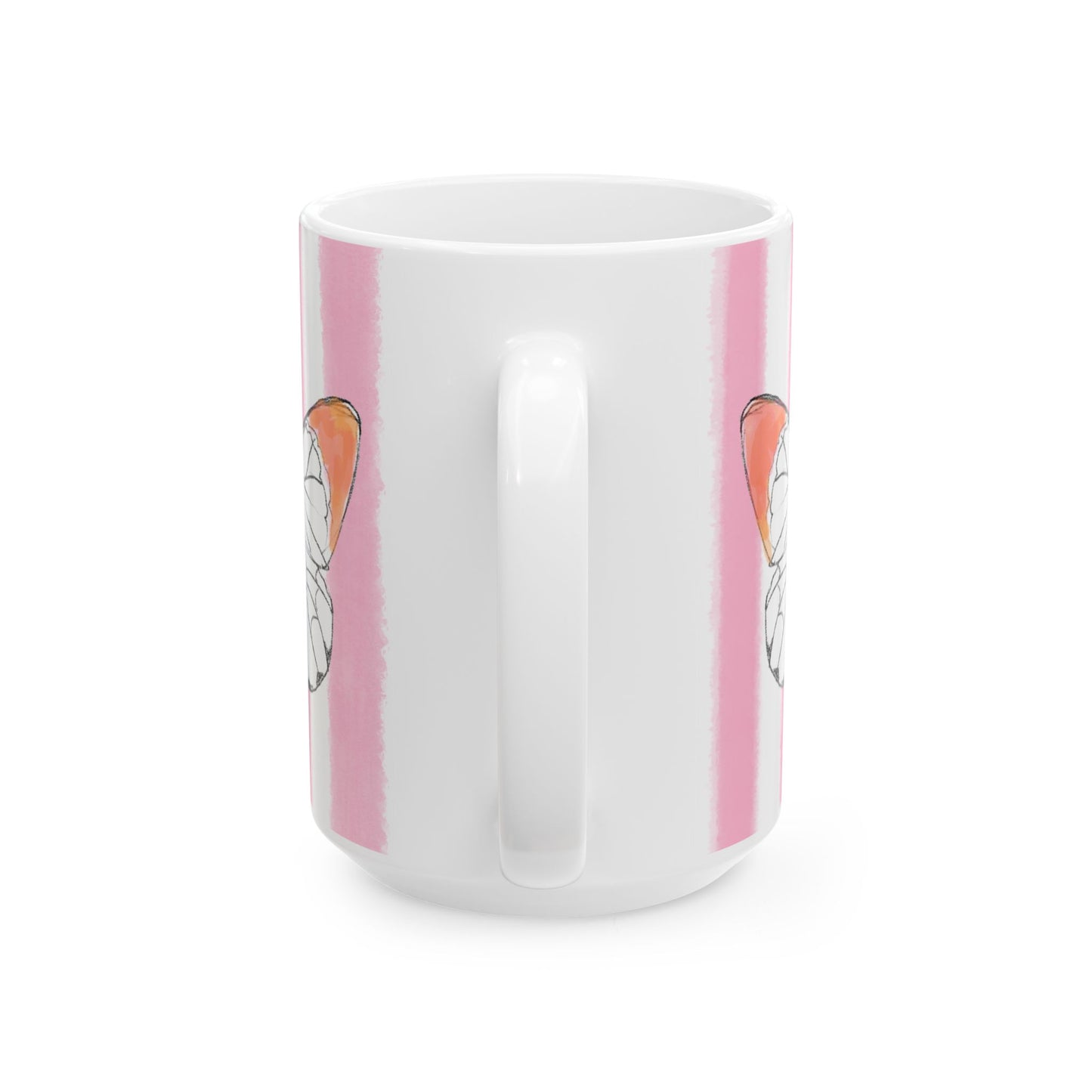 Mugs Butterfly Stripe  with Orange Flutter with Pink Stripes
