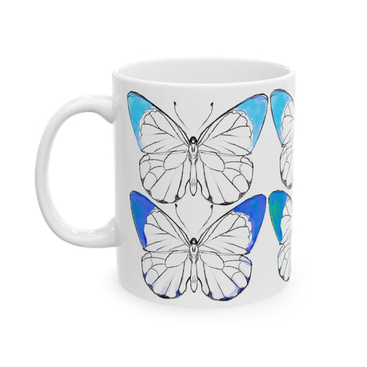 Chroma Ceramic Mug, (11oz, 15oz) Blue