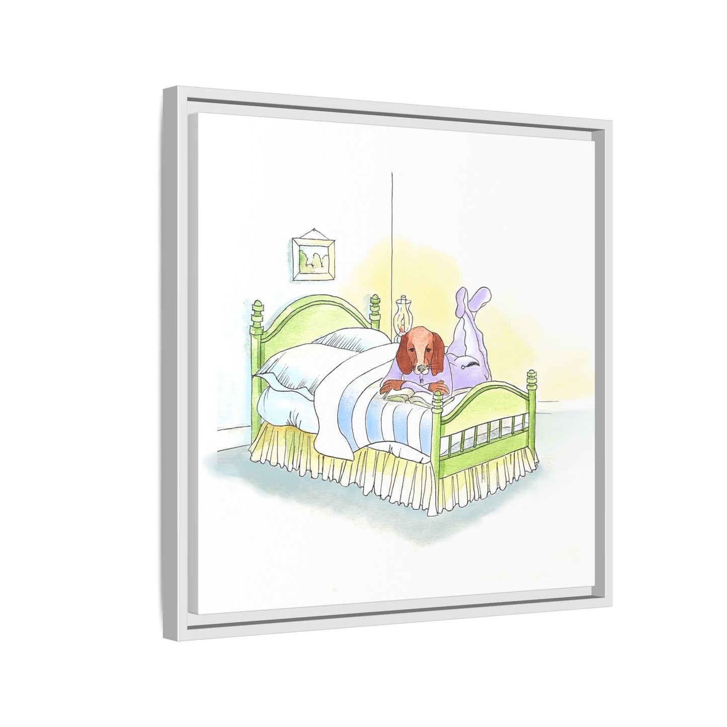 Dogi Fun Matte Canvas Framed