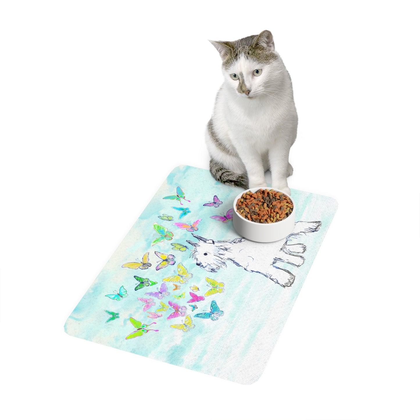 Dogi Butterfly Flutter Pet Food Mat Schnauzer