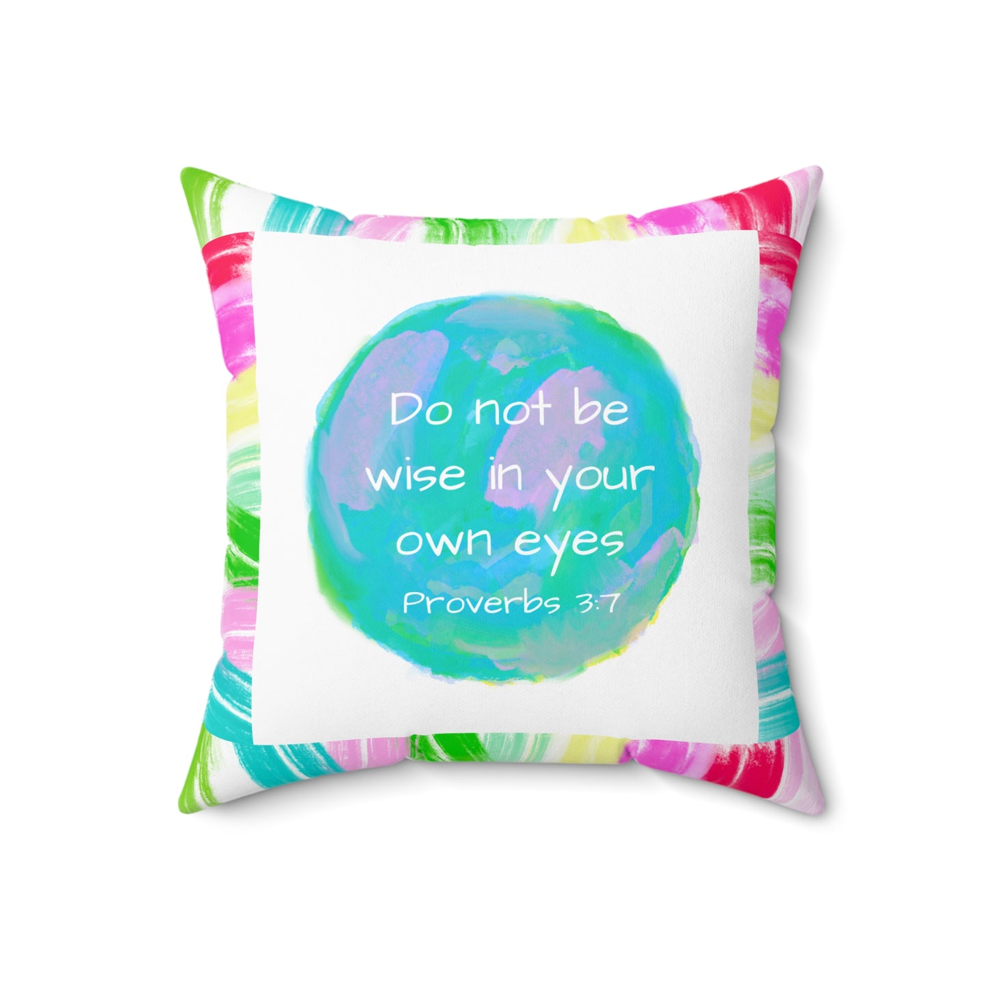 Mega Dot Polyester Square Pillow Do not be wise in your own eyes Butterfly