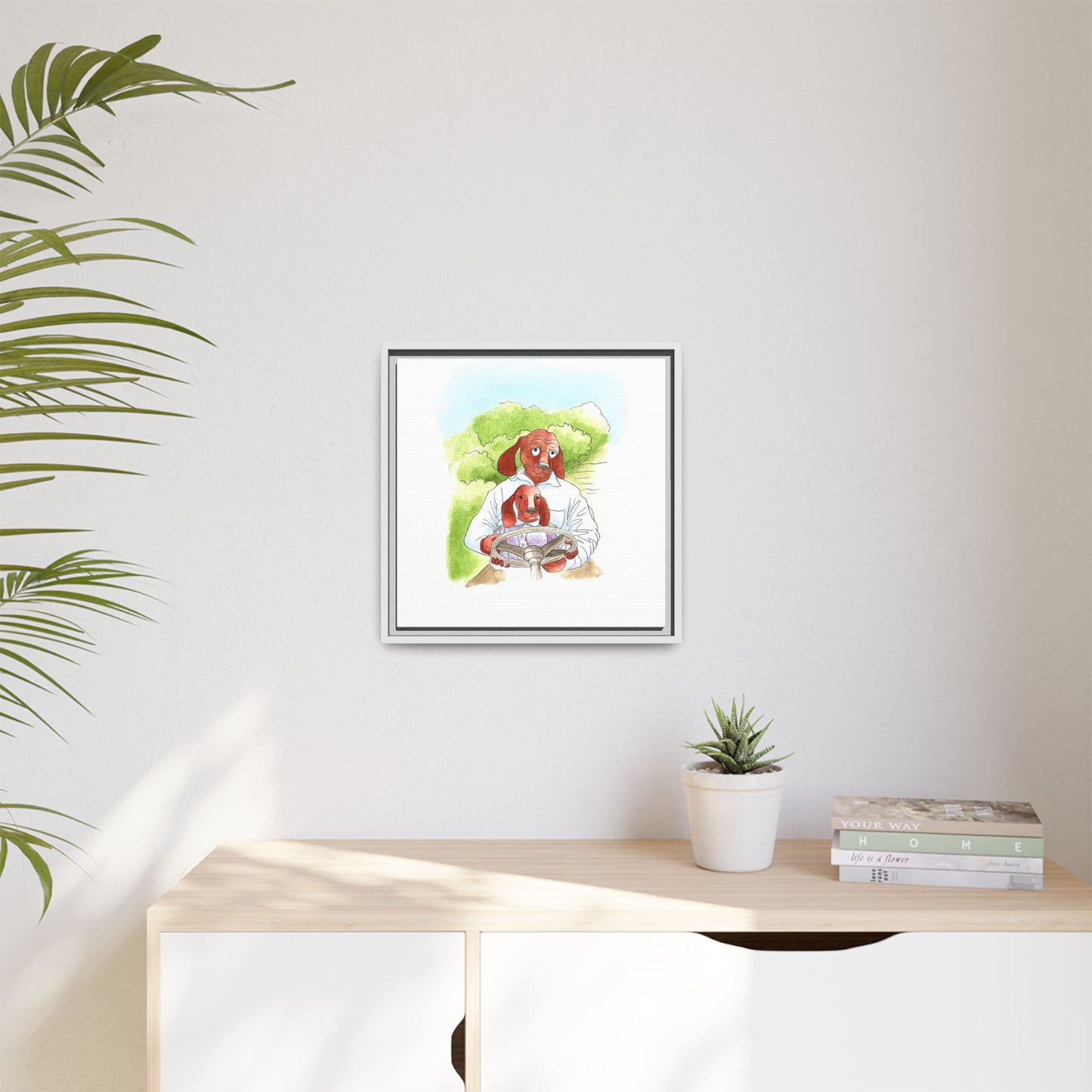 Dogi Fun Matte Canvas Framed