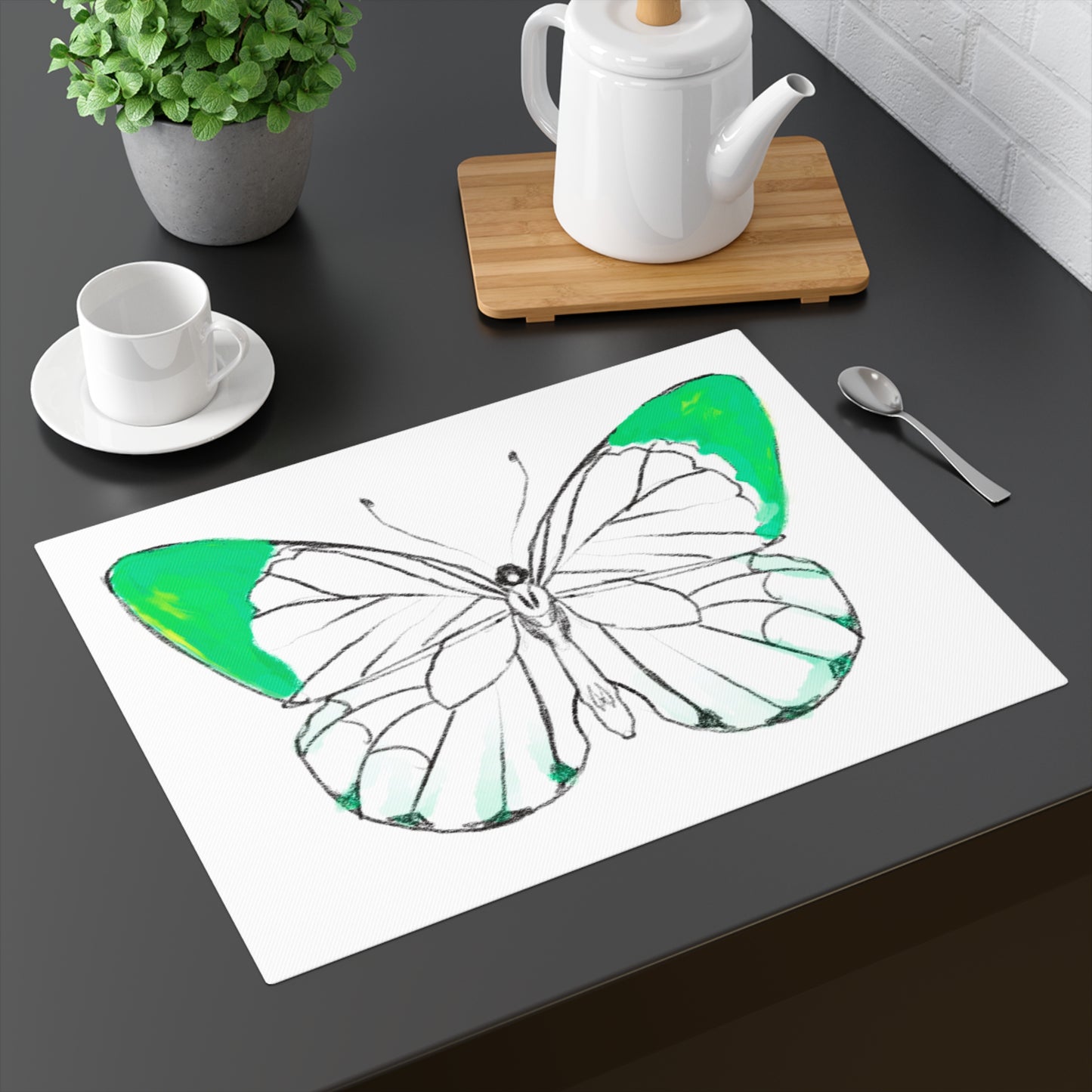 Chroma Medium Green Placemat, 1pc