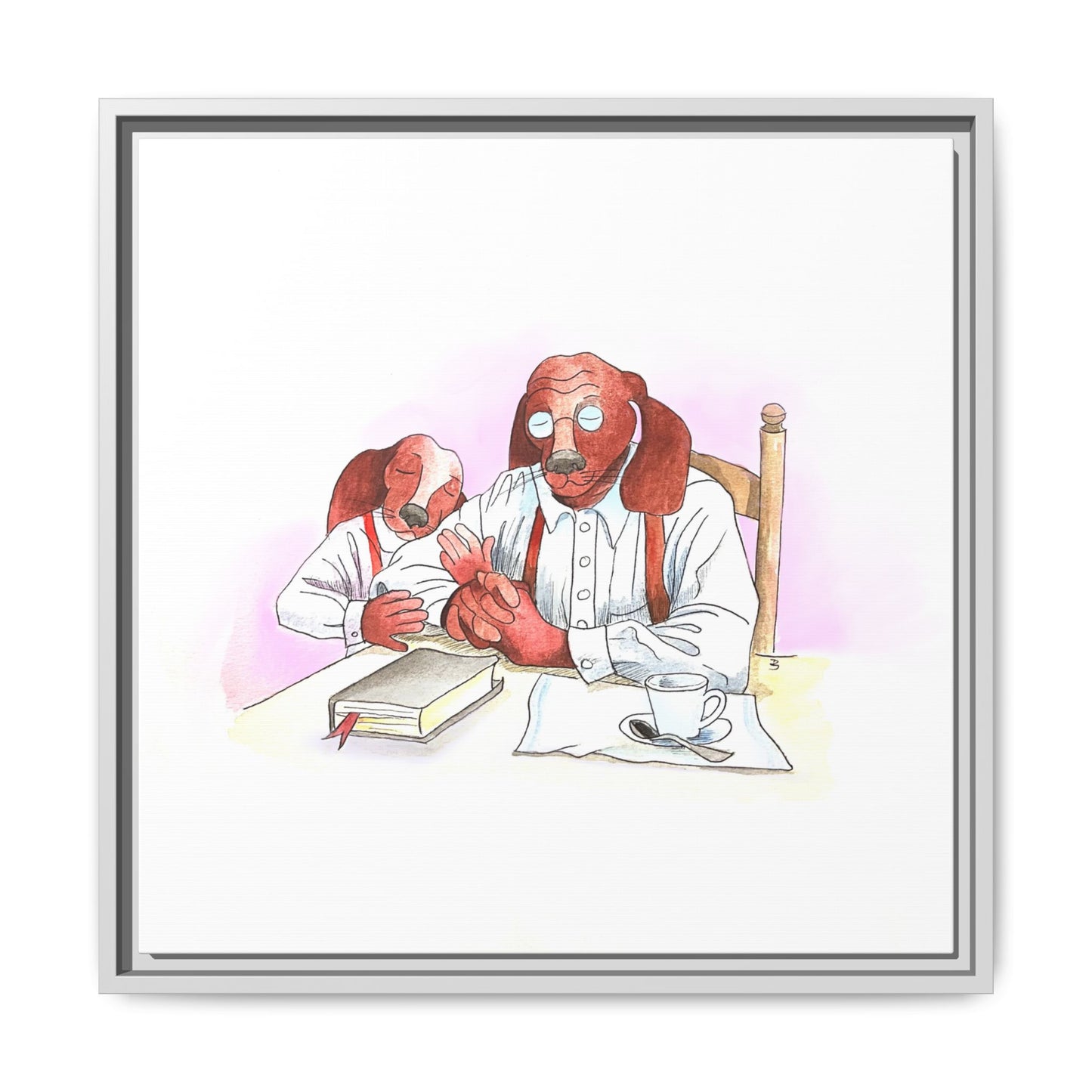 Dogi Fun Matte Canvas Framed
