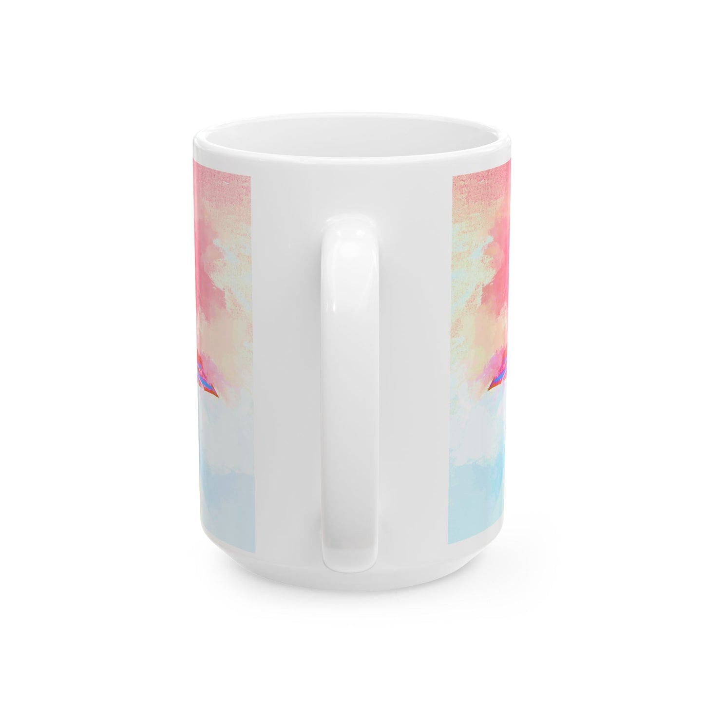 Zinnia Color Splash Mug Red "Dare to Be Brave”