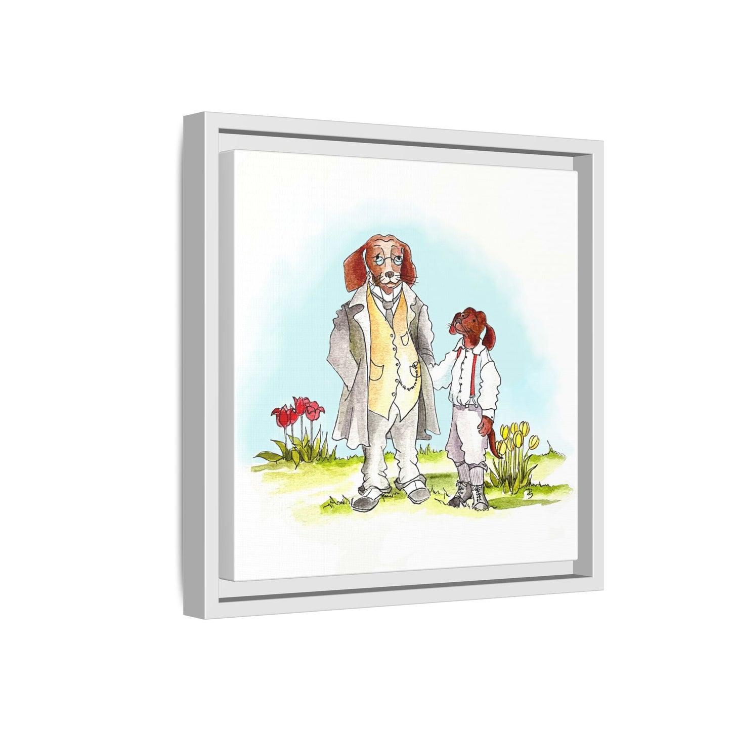 Dogi Fun Matte Canvas Framed