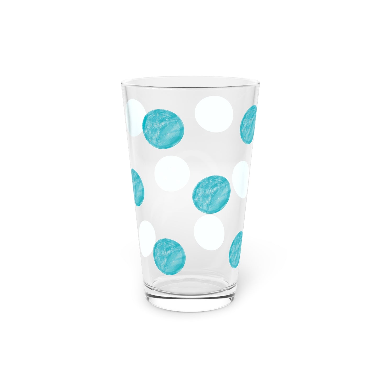 Polka Dot in Teal, Pint Glass, 16oz