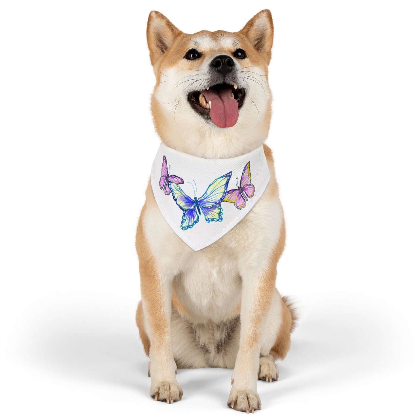 Pet Bandana Collar Colorful Flutter Charm