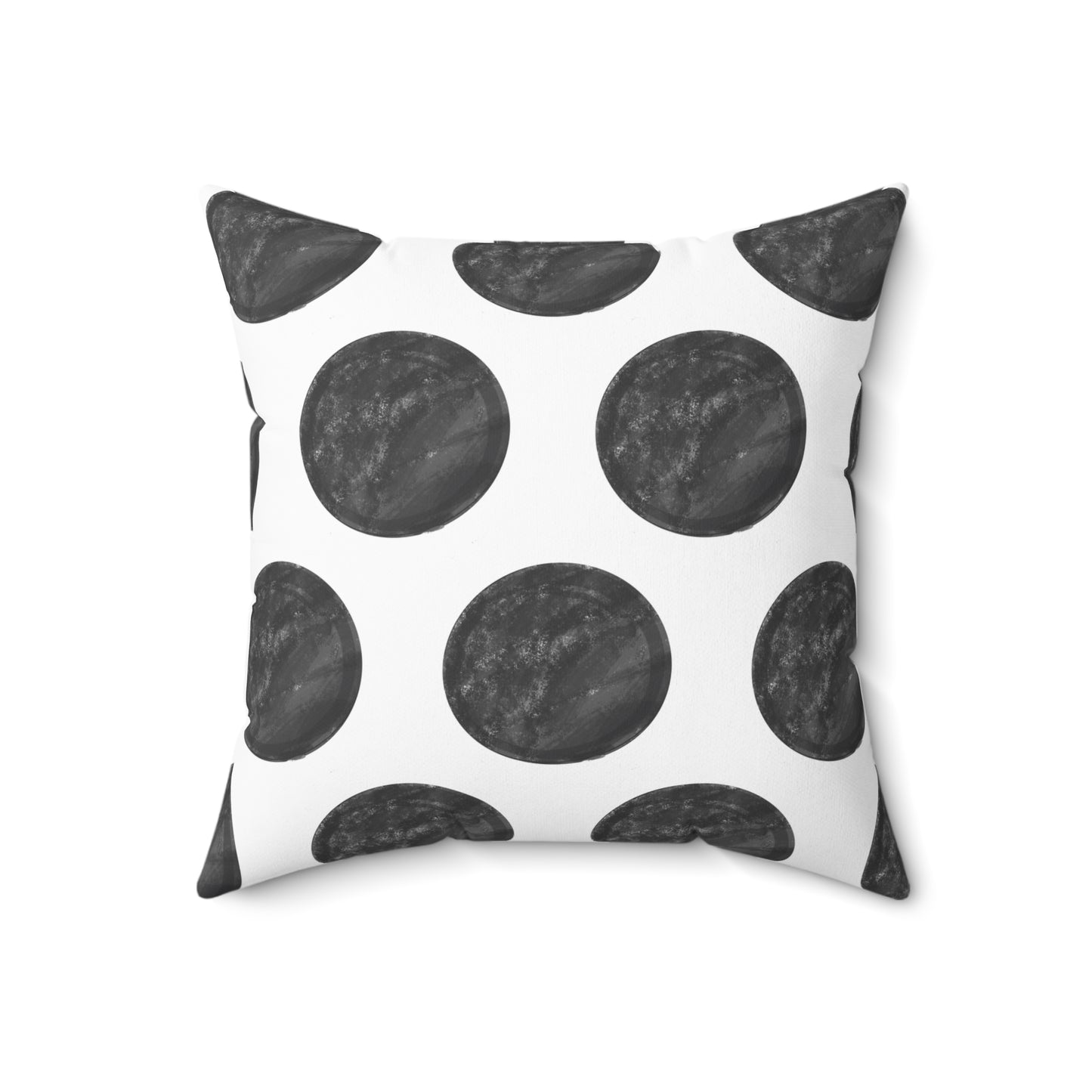 Polka Dot Palette Polyester Square Pillow black