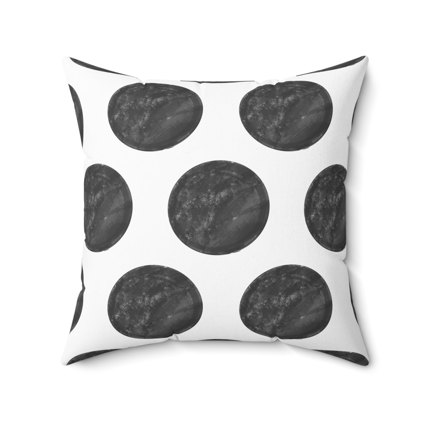 Polka Dot Palette Polyester Square Pillow black “Dare to Love”
