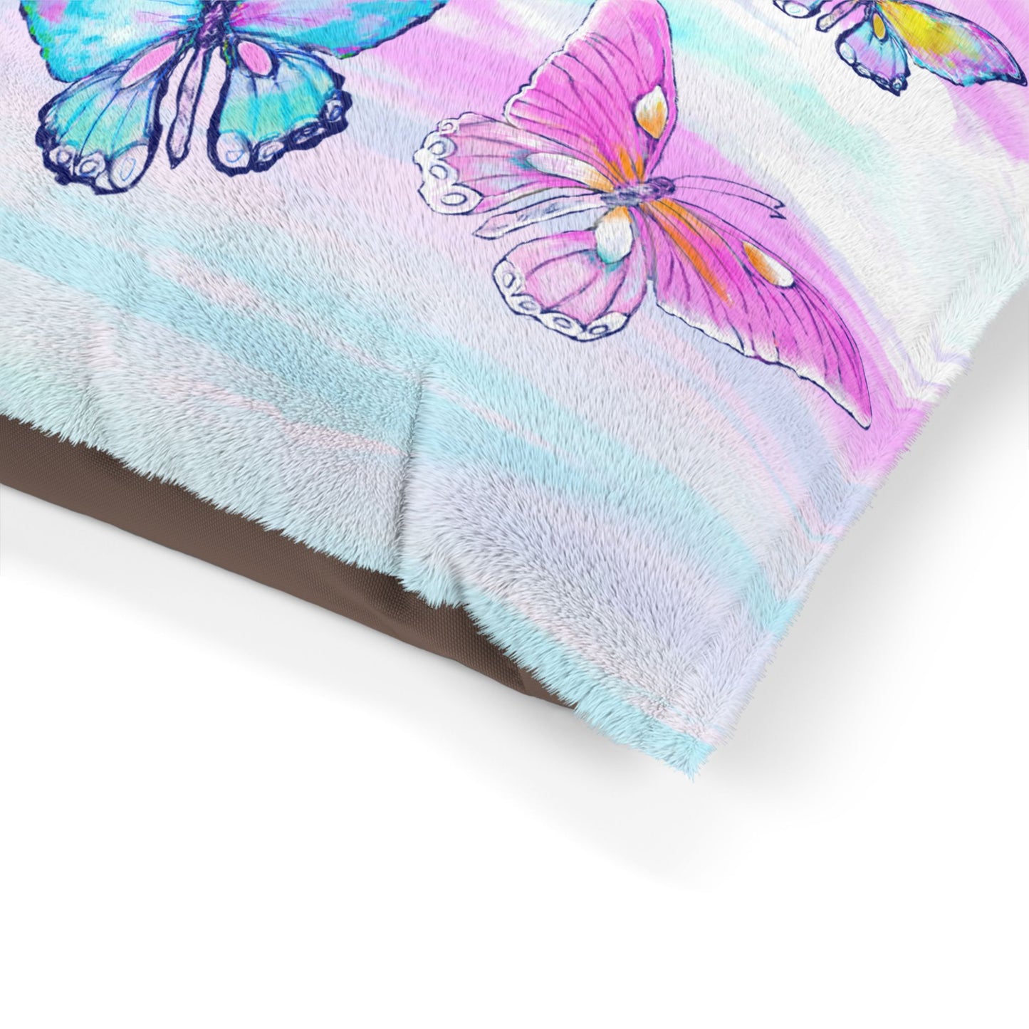 Dogi Butterfly Flutter Pet Bed Colorful Butterflies Pink Sky