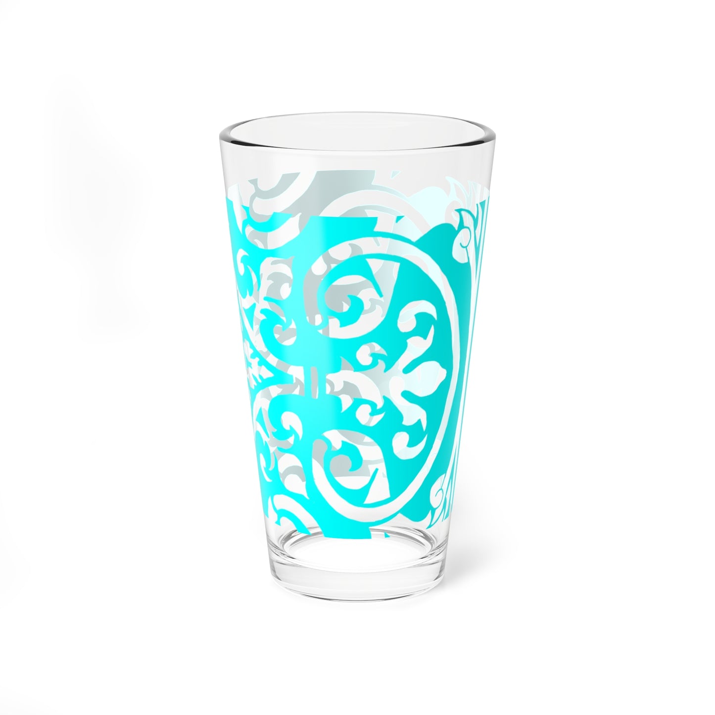 Mixing Glass, 16oz Scrollwork Art