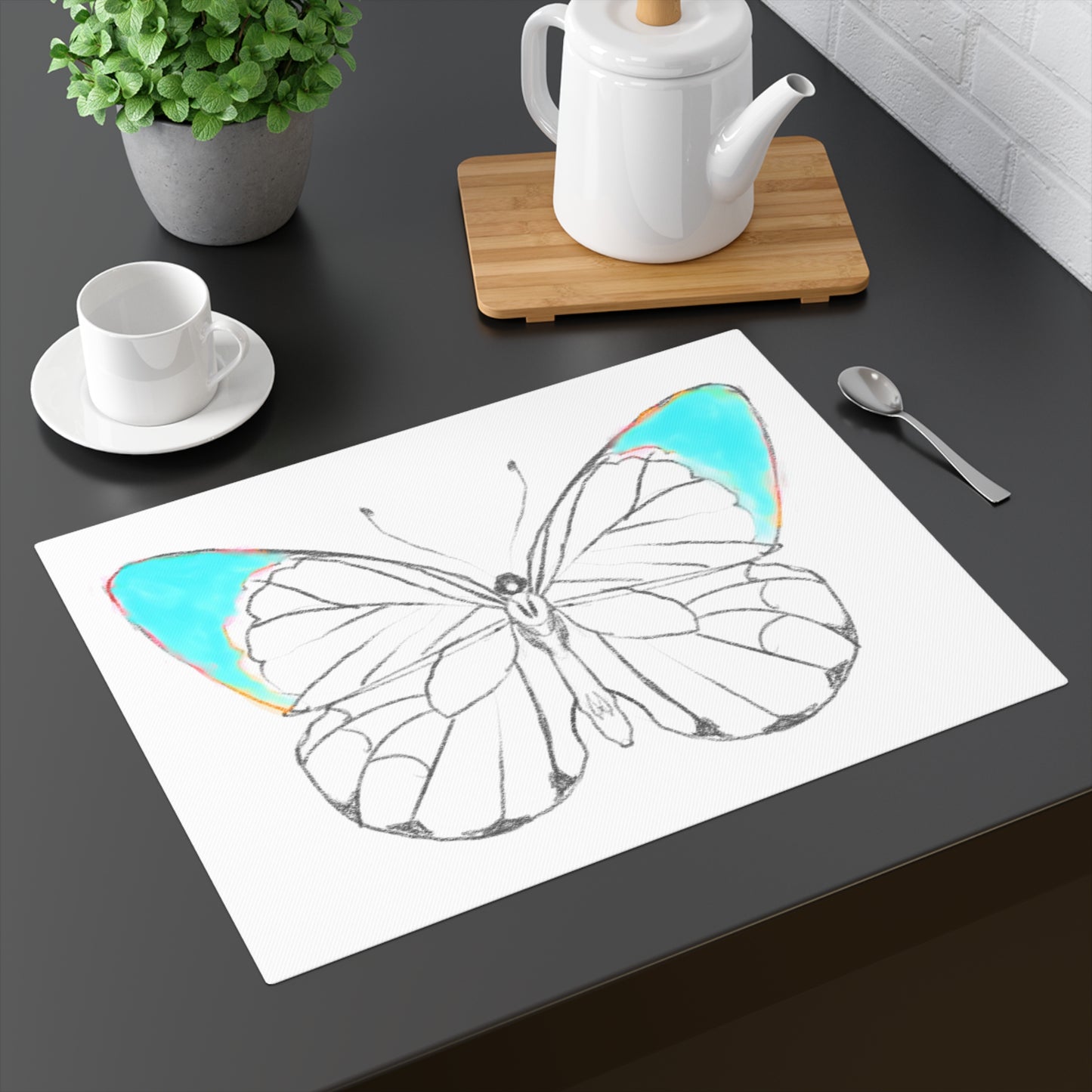 Chroma Light Aqua Placemat, 1pc