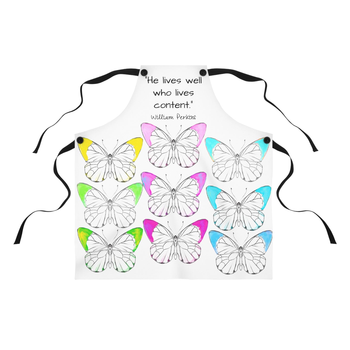 Chroma Apron He lives well who lives content- William Perkins