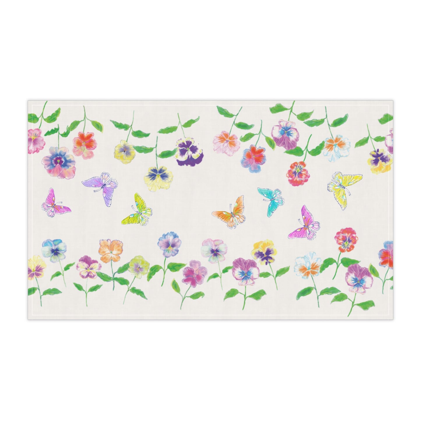 Flower Fun Tea Towel Pansy