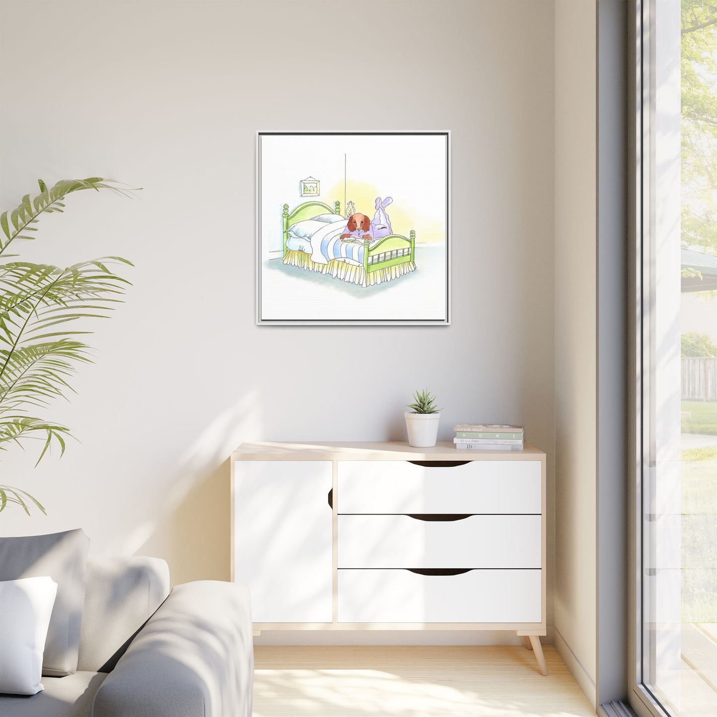 Dogi Fun Matte Canvas Framed