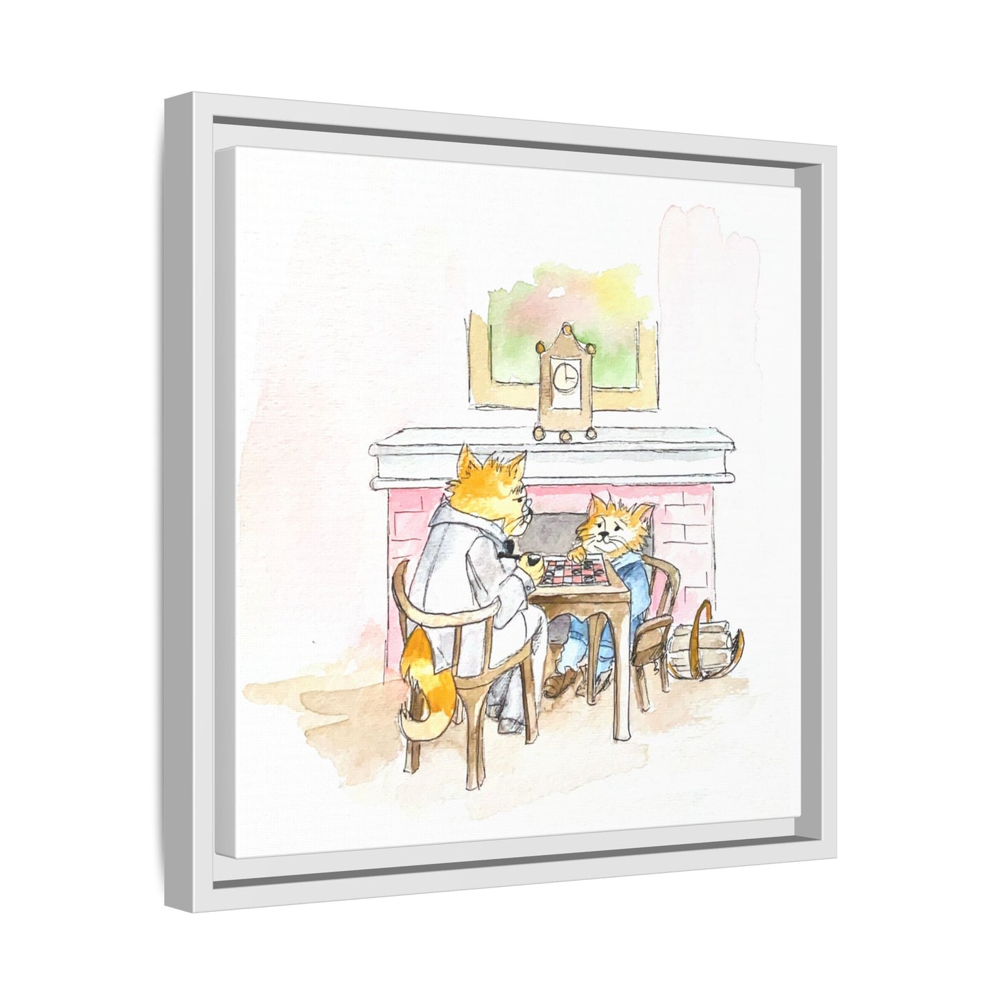 Kitty Fun Matte Canvas Framed