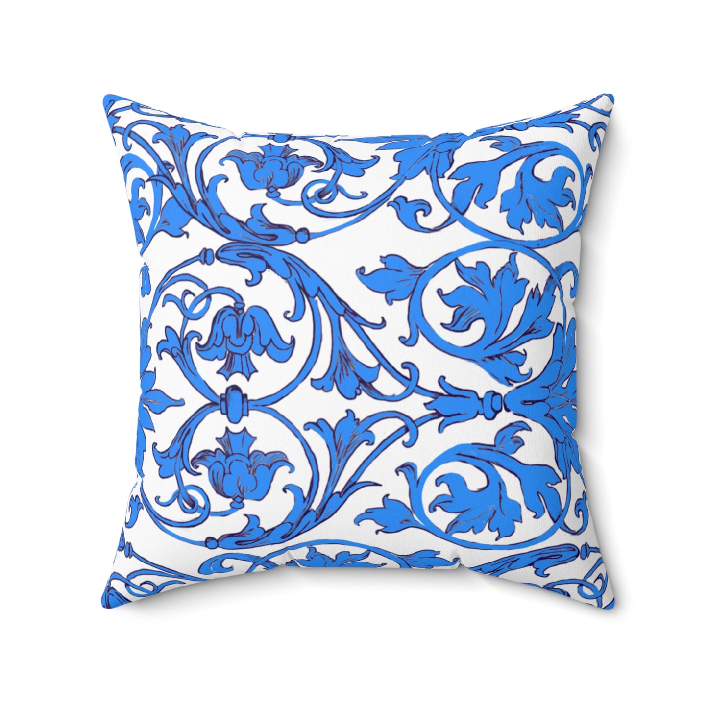 Scrollwork Polyester Square Pillow "You will seek..."