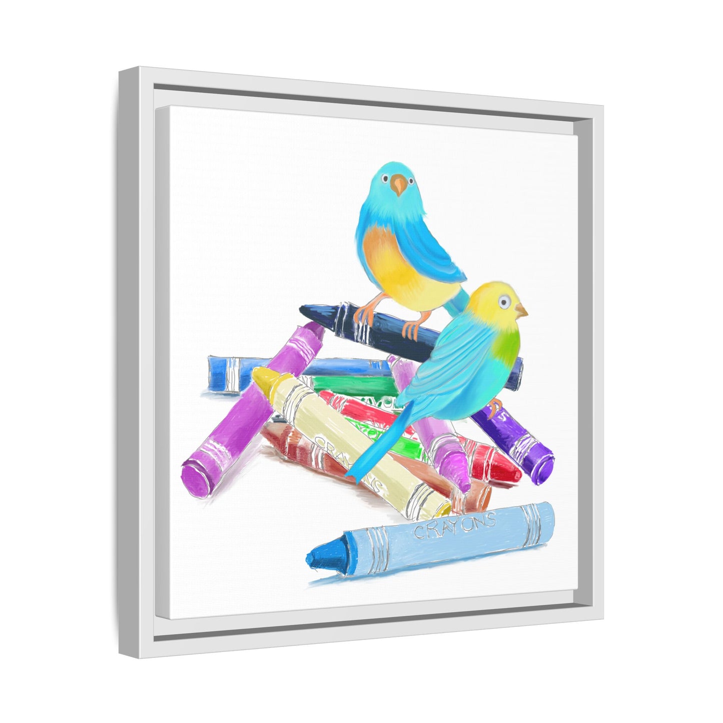 Jolly Birds Matte Canvas Framed